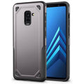 Armor Dual Layer Impact Shockproof Cover-DARK Gray for Galaxy A8Plus 2018