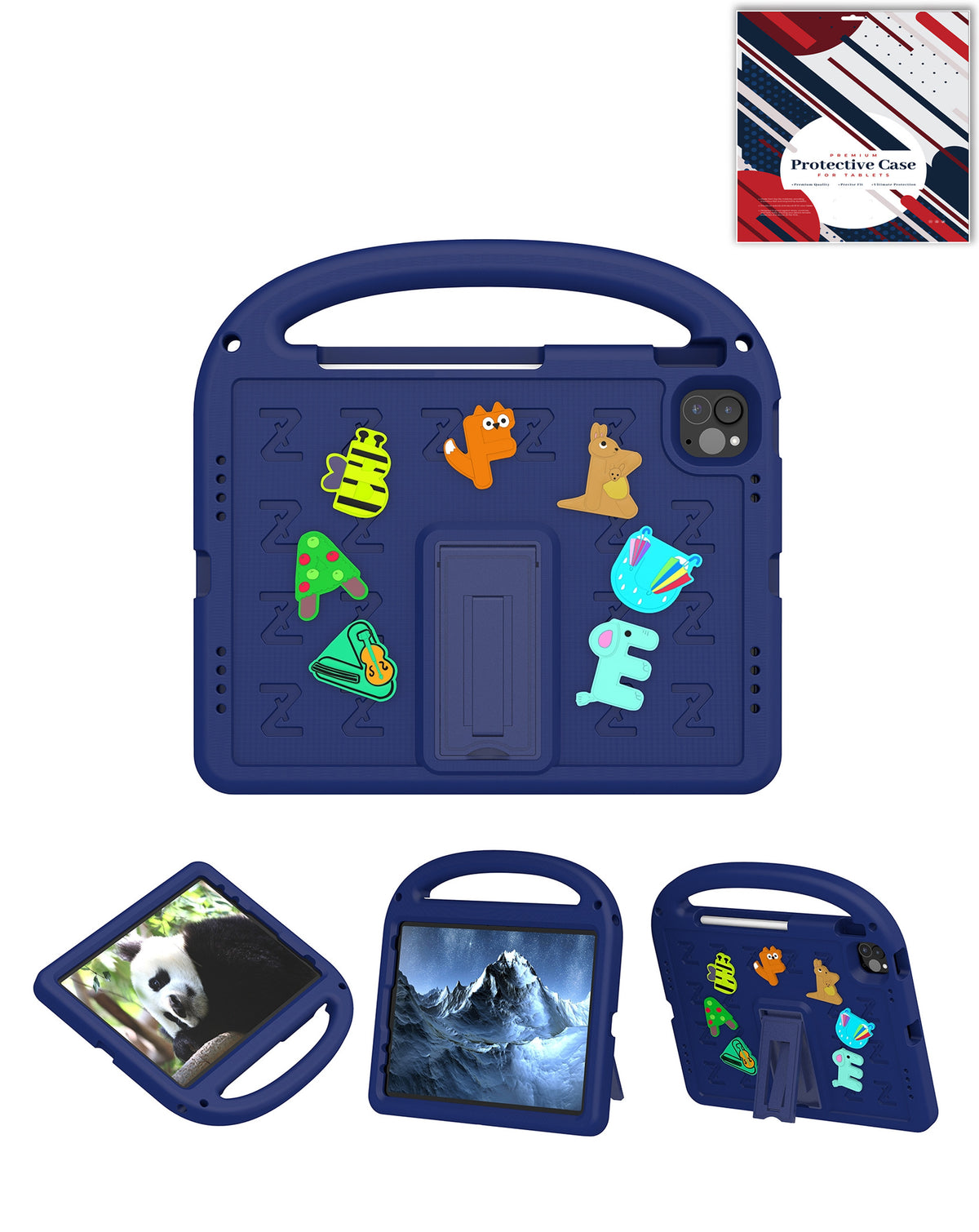 Heavy-Duty Shockproof Case for iPad Air 4 / Air 5 / Air 6 — Navy Blue