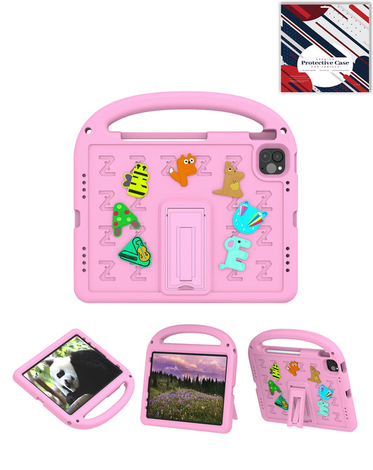 Heavy-Duty Shockproof Case for iPad Air 4 / Air 5 / Air 6 — Pink