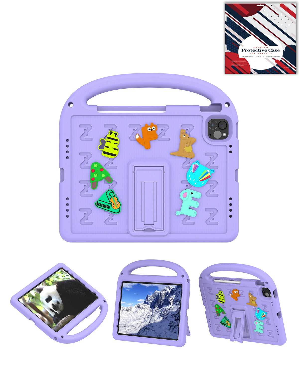 Heavy-Duty Shockproof Case for iPad Air 4 / Air 5 / Air 6 — Purple