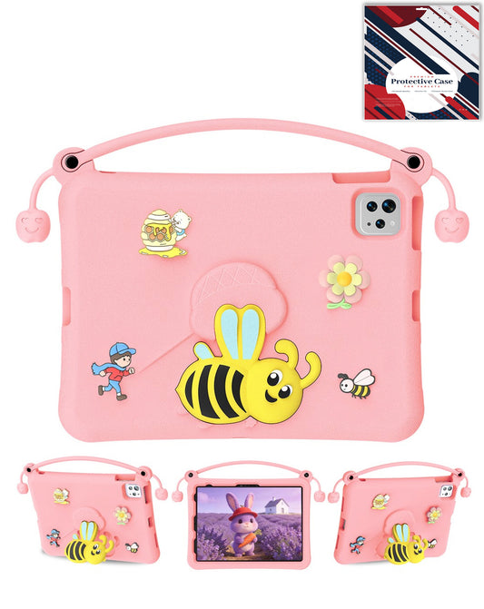 Heavy-Duty Shockproof Kickstand Kids Case for iPad Air 4 / Air 5 / Pro 11 1st / 2nd / 3rd / 4th / 5th — Pink