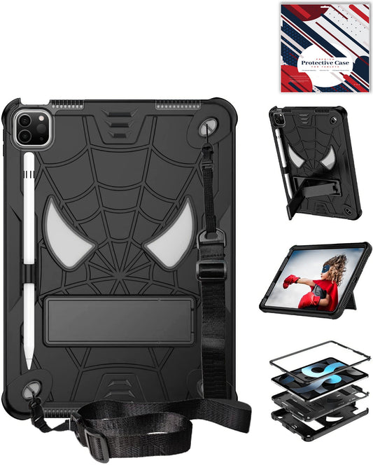 Heavy-Duty Shockproof Kickstand Case for iPad Air 4 / Air 5 / Pro 11 1st / 2nd / 3rd / 4th — Black