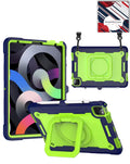 Kickstand Full-Body Case for iPad Air 4 / Air 5 / Pro 11 1st / 2nd / 3rd / 4th — Navy Blue & Green
