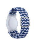 Airtag Wristband Nylon Watch Band - Blue White