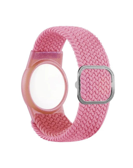 Airtag Wristband Nylon Watch Band - Pink