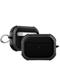 Heavy-Duty Shockproof Case for AirPods Pro 3 with Keychain — Black