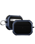 Heavy-Duty Shockproof Case for AirPods Pro 3 with Keychain — Dark Blue
