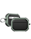 Heavy-Duty Shockproof Case for AirPods Pro 3 with Keychain — Green