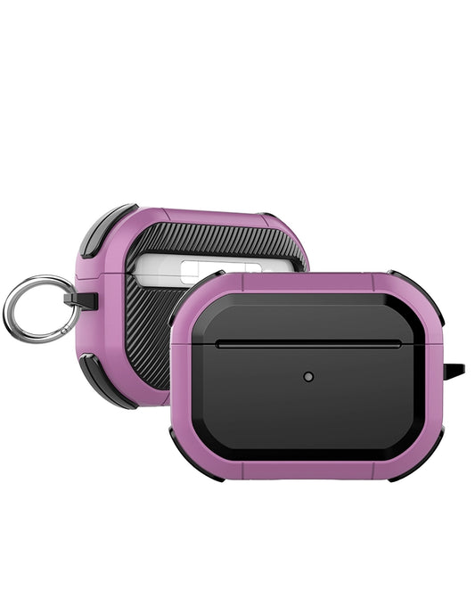Heavy-Duty Shockproof Case for AirPods Pro 3 with Keychain — Pink
