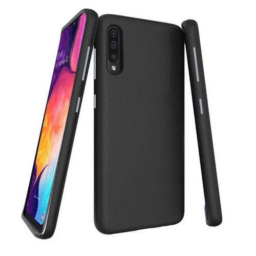 Heavy-Duty Shockproof Case for Galaxy A50s / A50 / A30s — Black