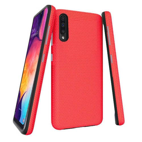 Heavy-Duty Shockproof Case for Galaxy A50s / A50 / A30s — Red