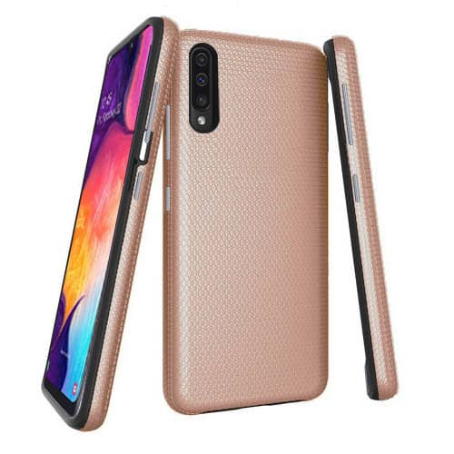 Heavy-Duty Shockproof Case for Galaxy A50s / A50 / A30s — Rose Gold