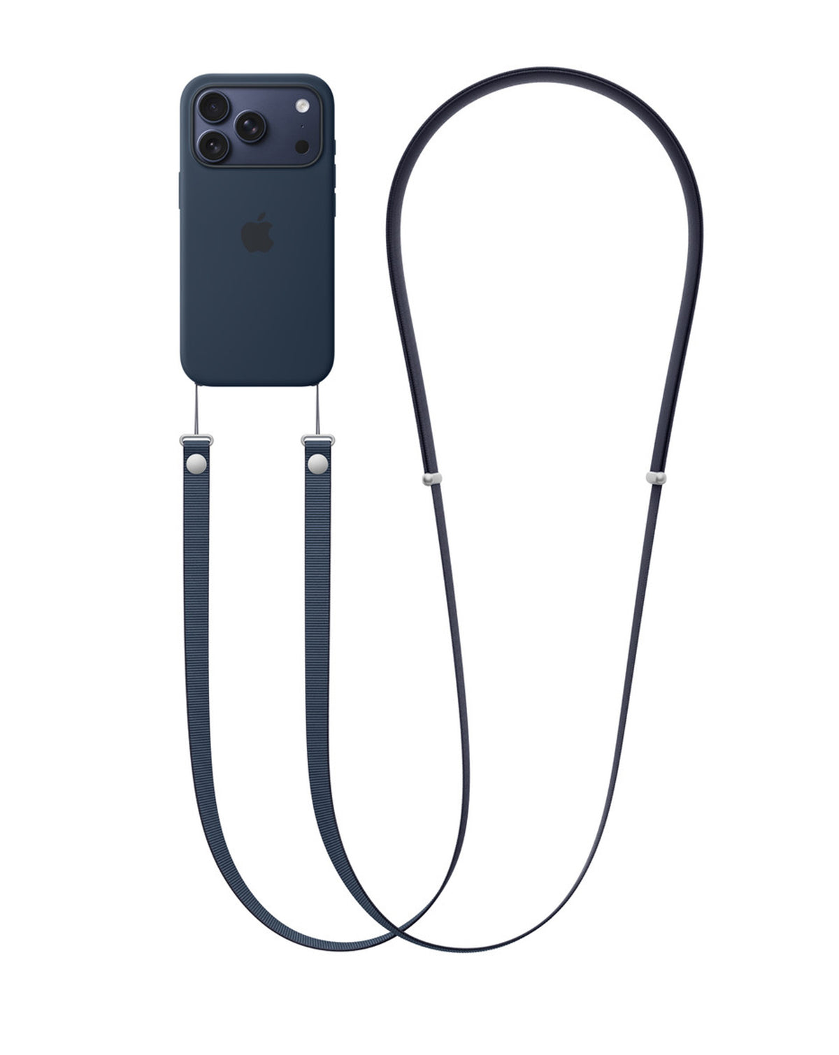 Lanyard Crossbody For Phone Case / Adjustable Neck Hanging - Navy — 3.6ft