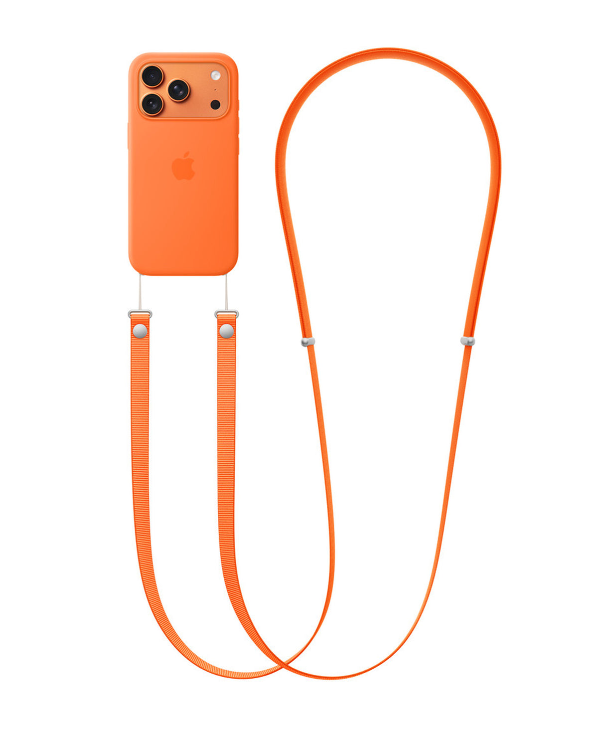 Lanyard Crossbody For Phone Case / Adjustable Neck Hanging - Orange — 3.6ft