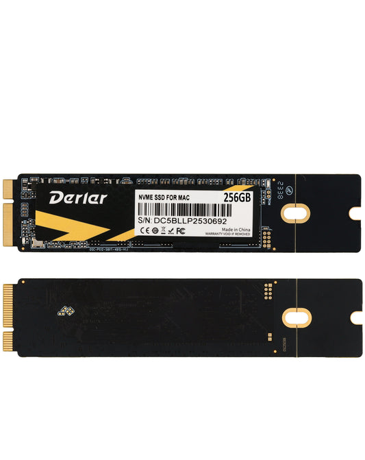 Derlar Series 2 NVMe PCIe 3.0 SSD for MacBook Air 11" & 13" A1465 A1466 / Pro 13" & 15" Retina — 256GB, 2012, 2012 - 2013