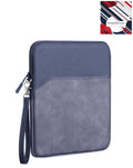 Universal 9-12 Inch Tablet Sleeve with Zipper Pocket and Wrist Strap — Blue