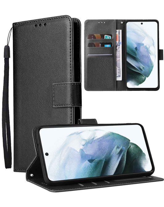 Wallet Leather Case for Google Pixel 10A — Black