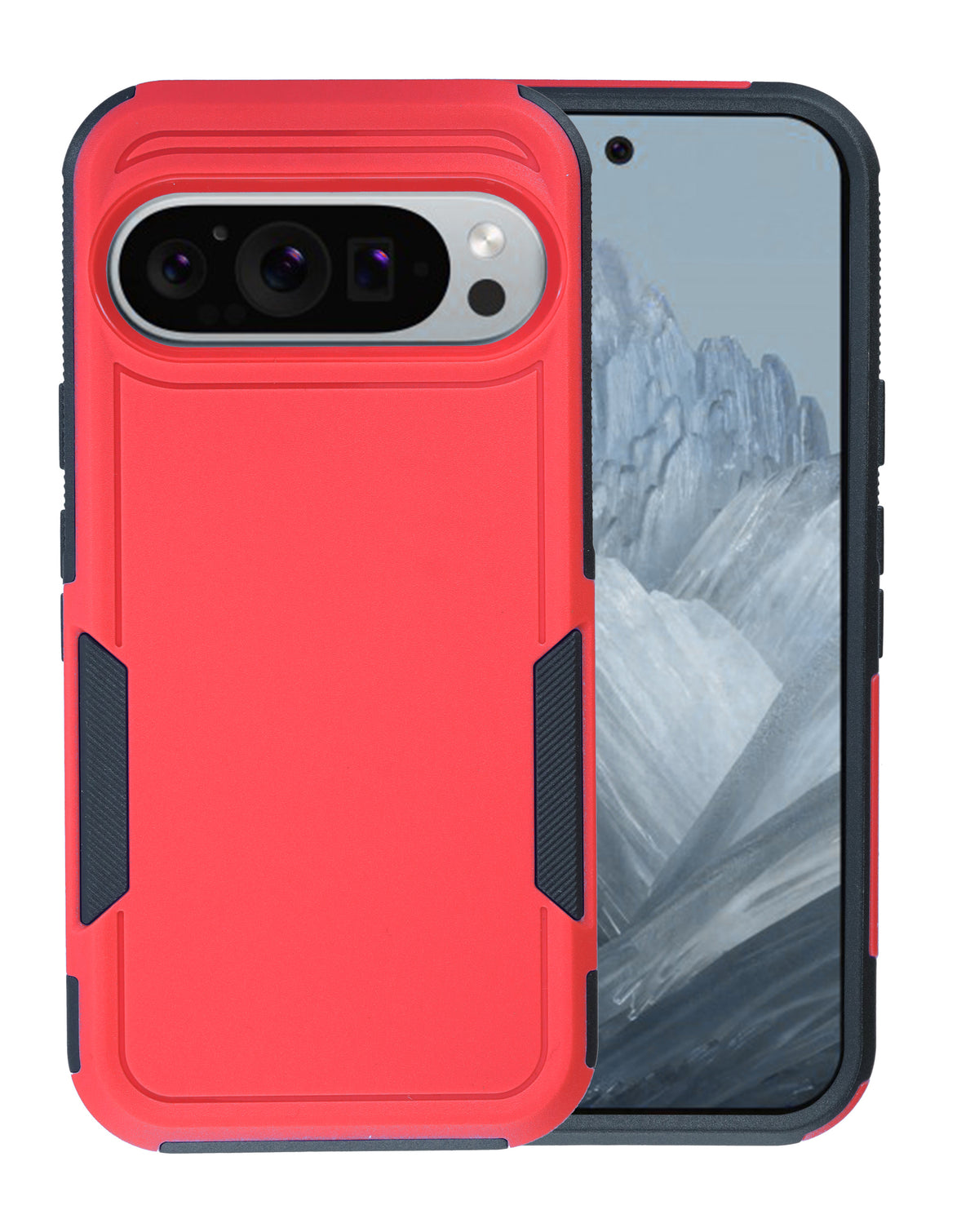 Heavy-Duty Shockproof Case for Google Pixel 10 Pro — Red