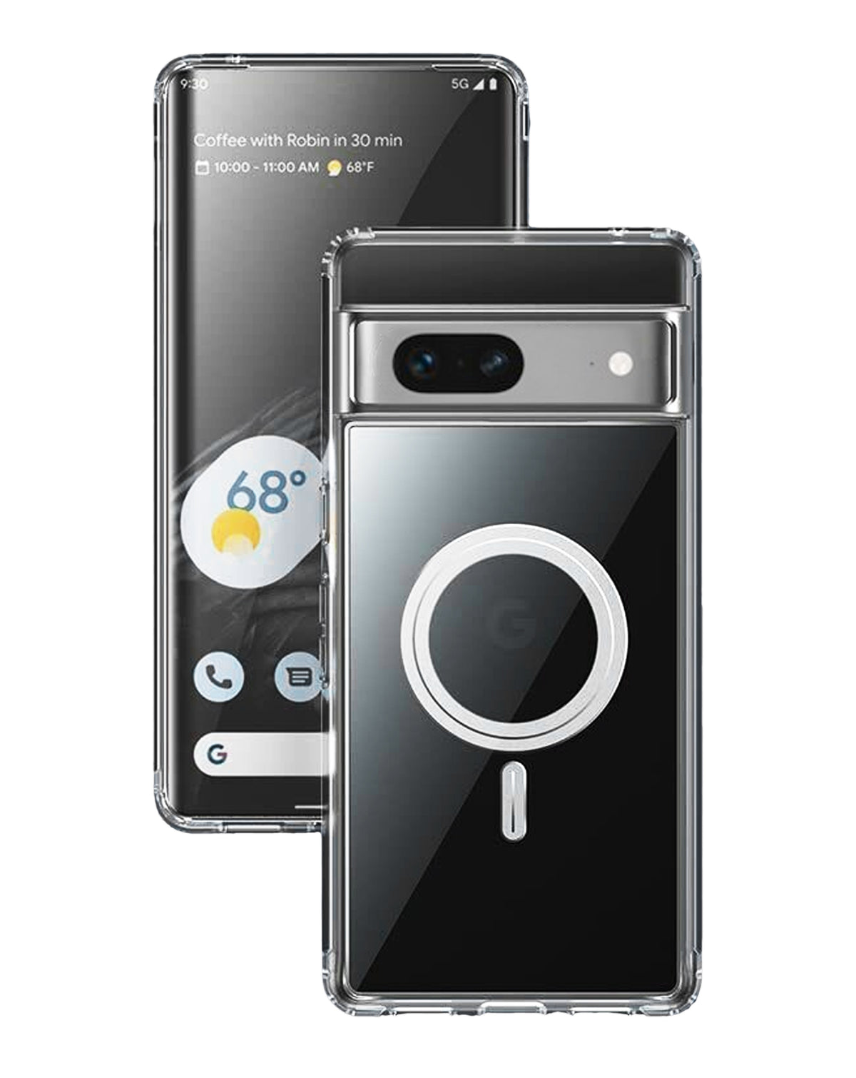 Crystal Clear Wireless-Charging Compatible Case for Google Pixel 7 — Clear