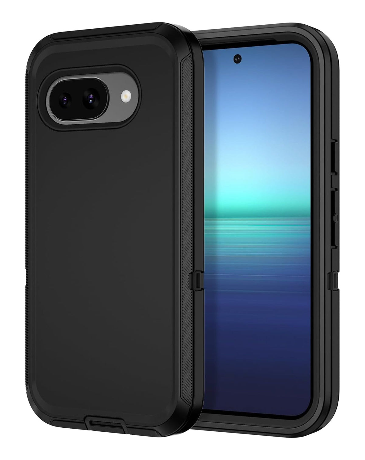 Heavy-Duty Shockproof Case for Google Pixel 9A — Black