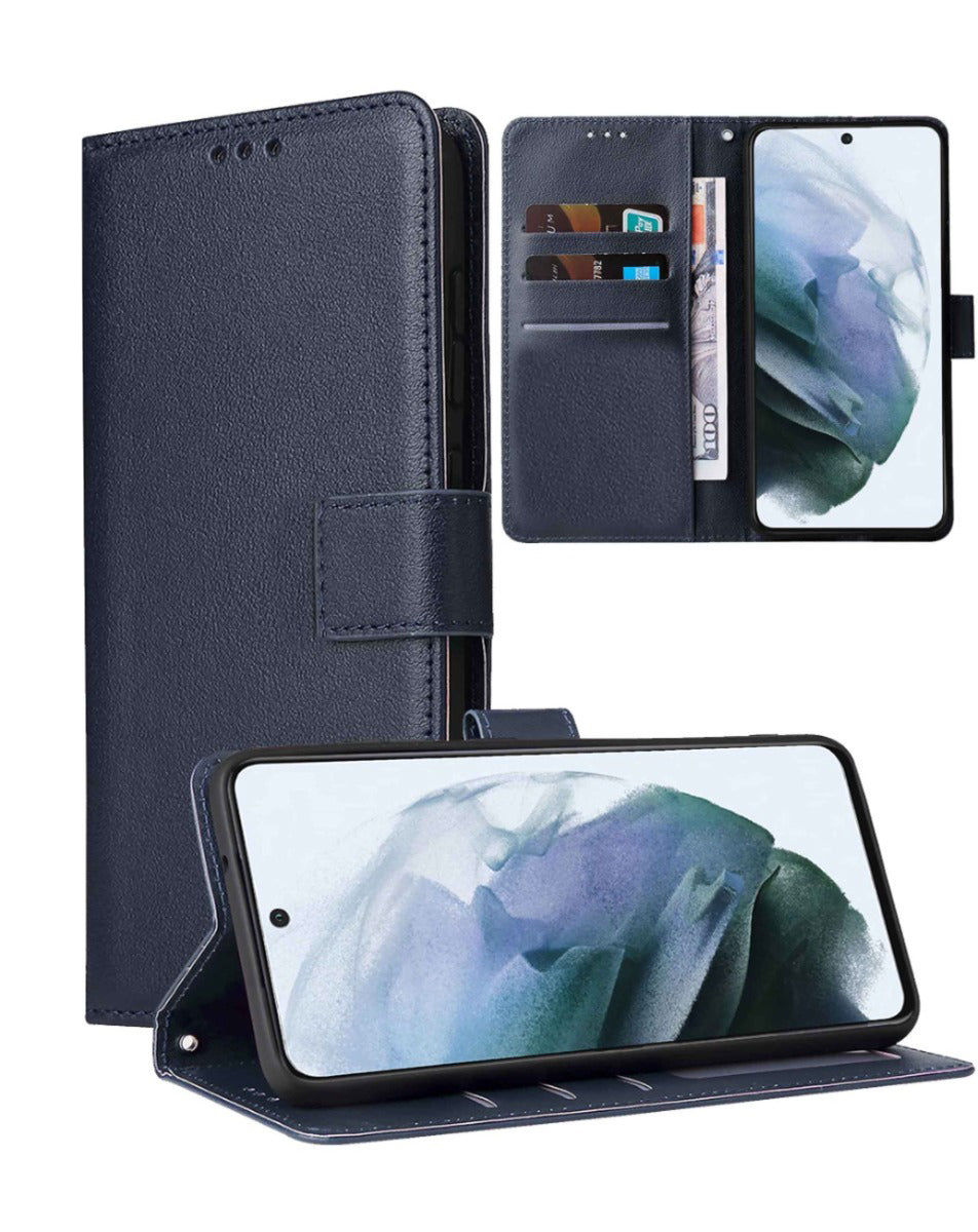 Wallet Leather Case for Google Pixel 9 Pro — Dark Blue