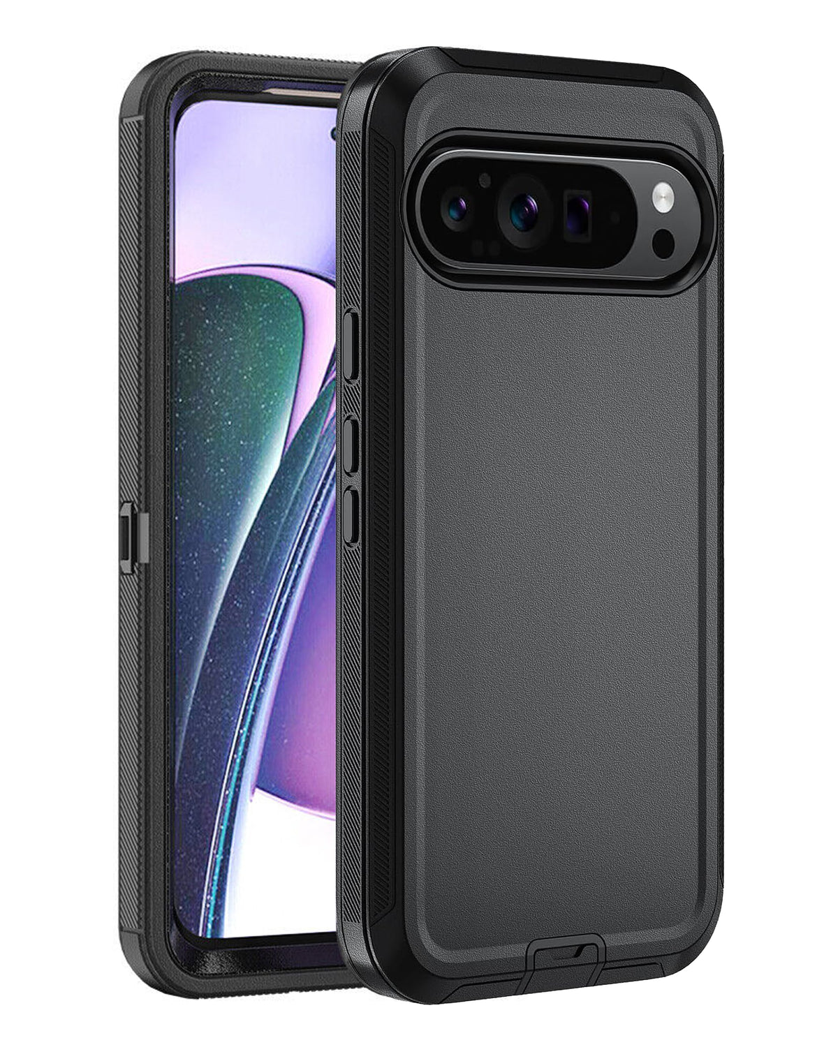 Heavy-Duty Shockproof Case for Google Pixel 9 Pro — Black