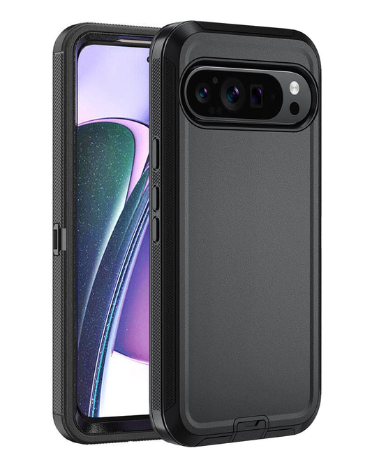 Heavy-Duty Shockproof Case for Google Pixel 9 Pro — Black