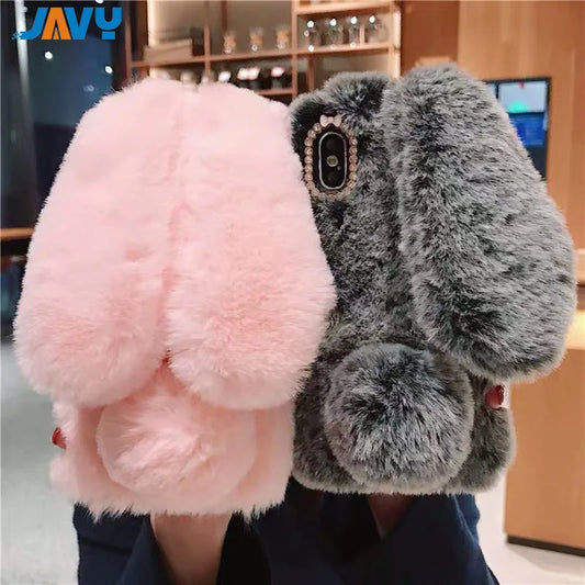 The Bunny — Plush Rabbit Fur Case