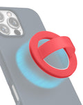 Silicone Magnetic Mount 360 Rotation Finger Smartphone Stand -Red