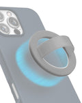 Silicone Magnetic Mount 360 Rotation Finger Smartphone Stand -Gray