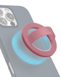 Silicone Magnetic Mount 360 Rotation Finger Smartphone Stand -Sand Pink