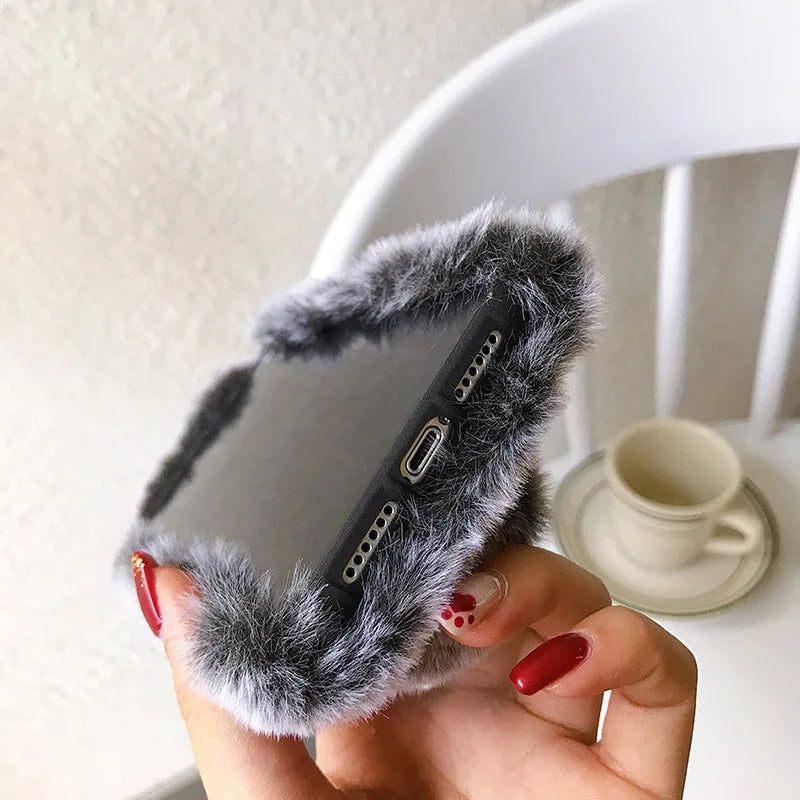 The Bunny — Plush Rabbit Fur Case