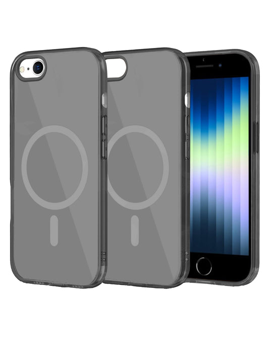 Magnetic Heavy-Duty Shockproof Crystal Clear Case for iPhone 6 / 6S / 7G / 8G / SE — Black
