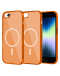 Magnetic Heavy-Duty Shockproof Crystal Clear Case for iPhone 6 / 6S / 7G / 8G / SE — Orange