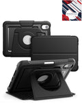 Magnetic Kickstand Leather Case for iPad 10 2022 10.9 — Black