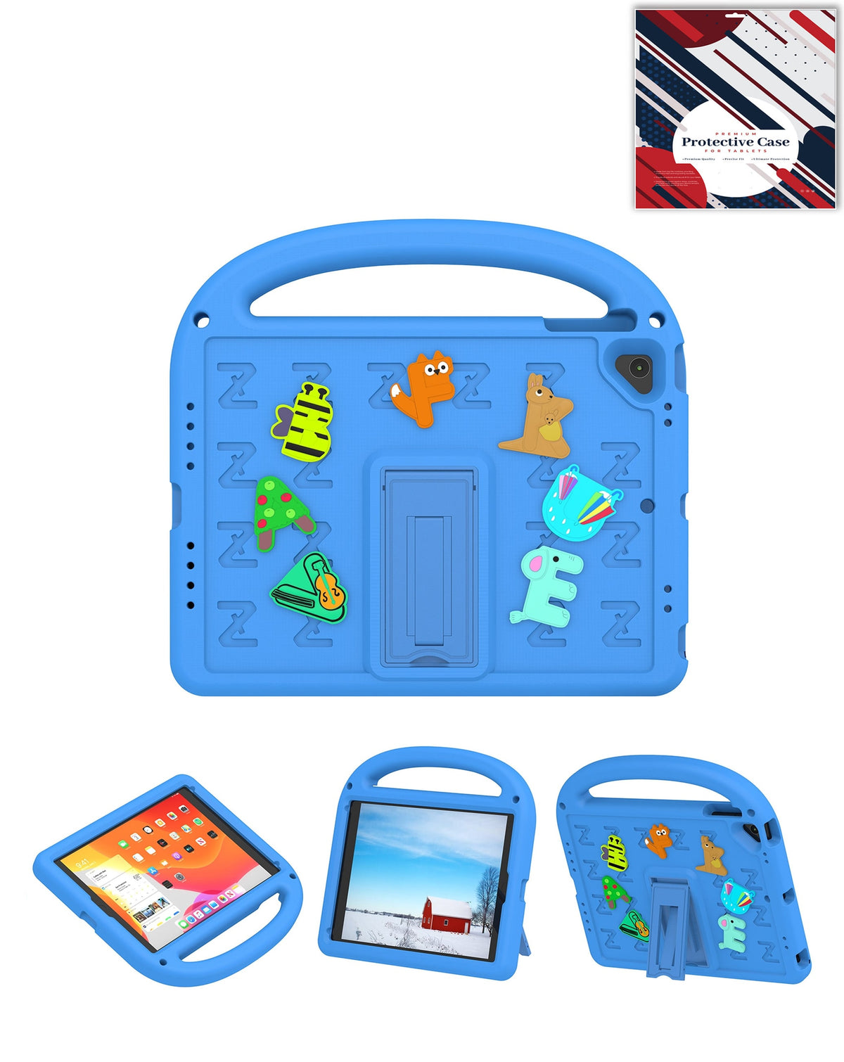 Heavy-Duty Shockproof Case for iPad 5 2017 — Blue