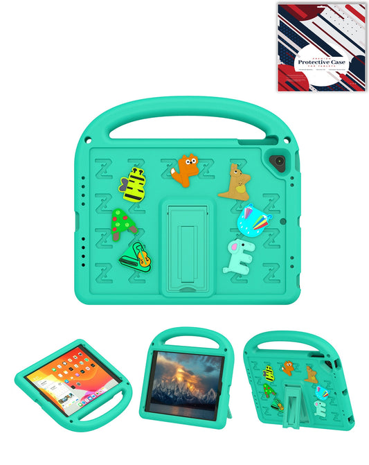 Heavy-Duty Shockproof Case for iPad 5 2017 — Green
