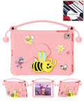 Heavy-Duty Shockproof Kickstand Kids Case for iPad 5 2017 — Pink