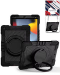 Heavy-Duty Shockproof Kickstand Case for iPad 5 2017 — Black