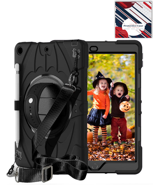 Heavy-Duty Shockproof Kickstand Case for iPad 5 2017 — Black