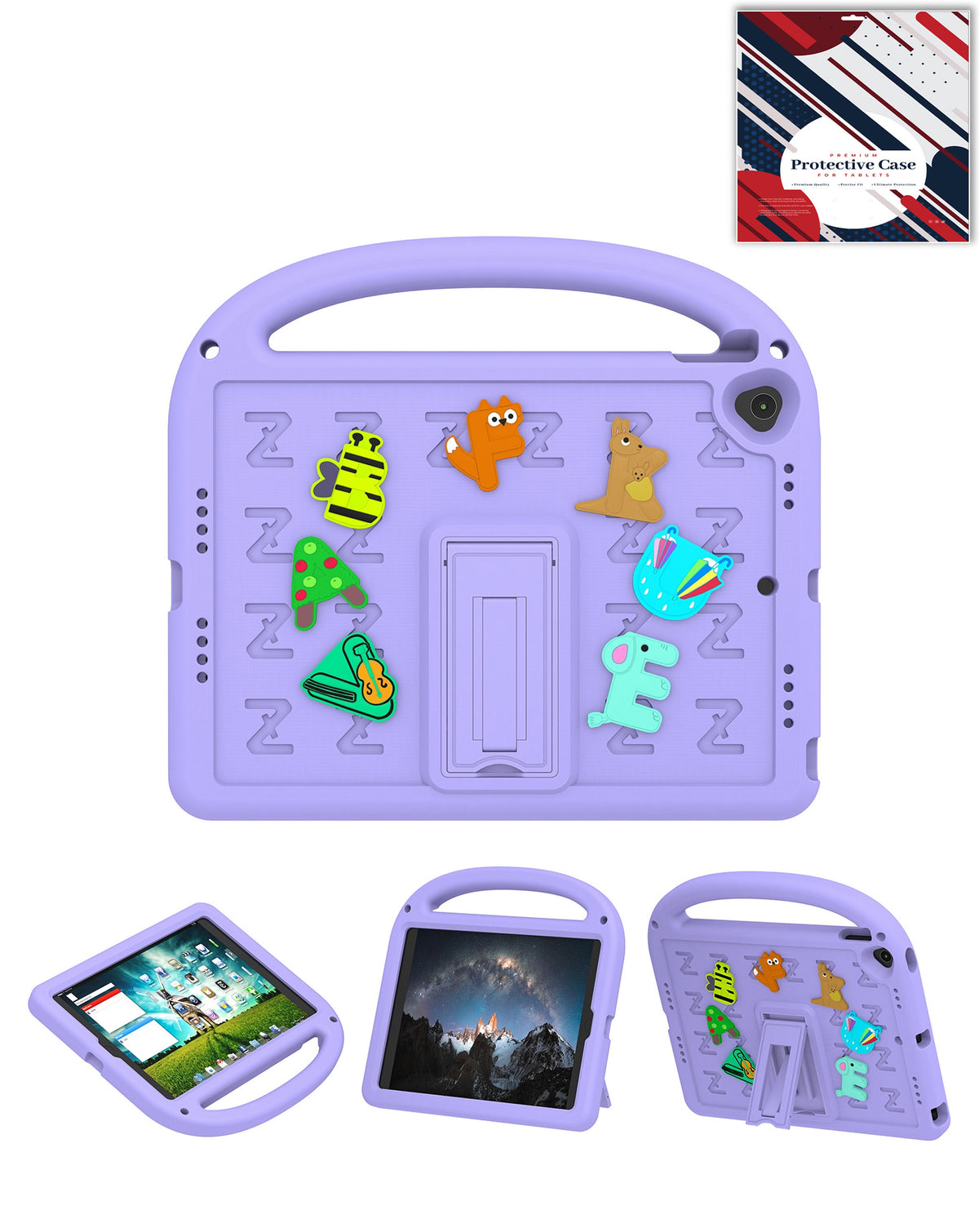 Heavy-Duty Shockproof Case for iPad 10.2 7th / 8th / 9th — Purple