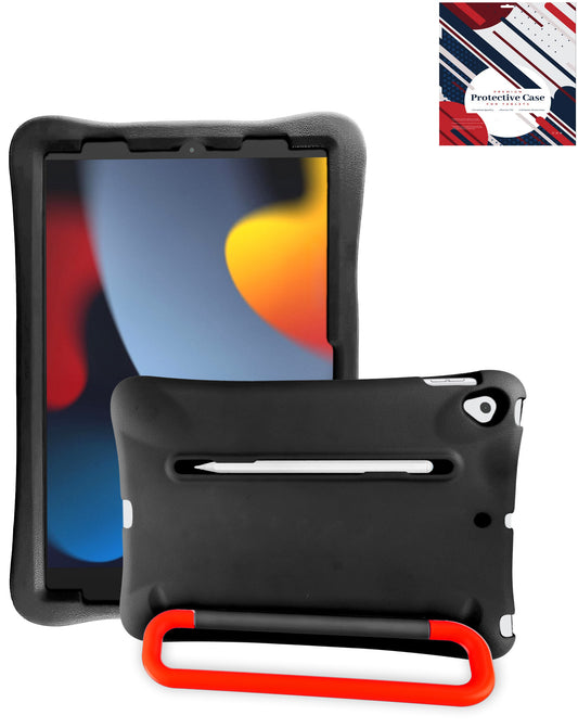 Heavy-Duty Shockproof Kickstand Kids Case for iPad 10.2 7th / 8th / 9th / Air 3 / Pro 10.5 — Black
