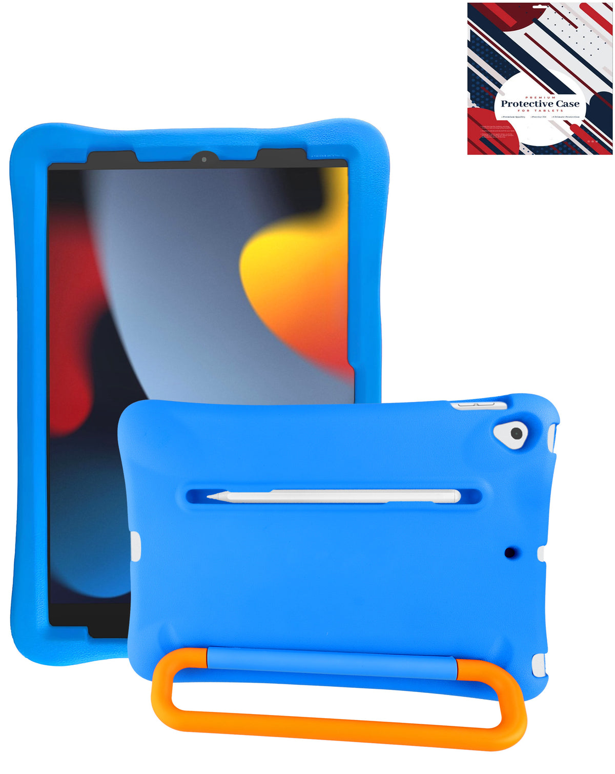 Heavy-Duty Shockproof Kickstand Kids Case for iPad 10.2 7th / 8th / 9th / Air 3 / Pro 10.5 — Blue