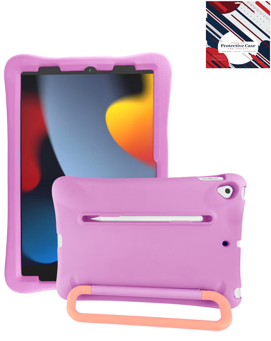 Heavy-Duty Shockproof Kickstand Kids Case for iPad 10.2 7th / 8th / 9th / Air 3 / Pro 10.5 — Purple