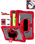 Kickstand Full-Body Case for iPad 10.2 7th / 8th / 9th / Air 3 / Pro 10.5 — Red