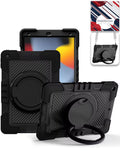 Heavy-Duty Shockproof Kickstand Case for iPad 10.2 7th / 8th / 9th / Air 3 / Pro 10.5 — Black
