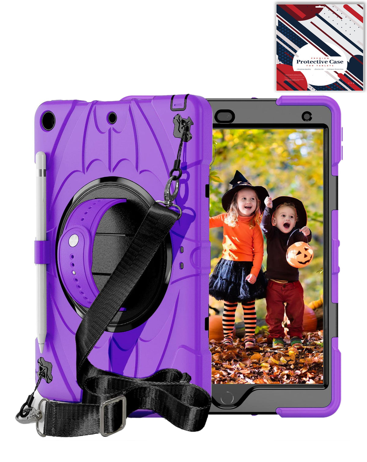 Heavy-Duty Shockproof Kickstand Case for iPad 10.2 7th / 8th / 9th — Purple
