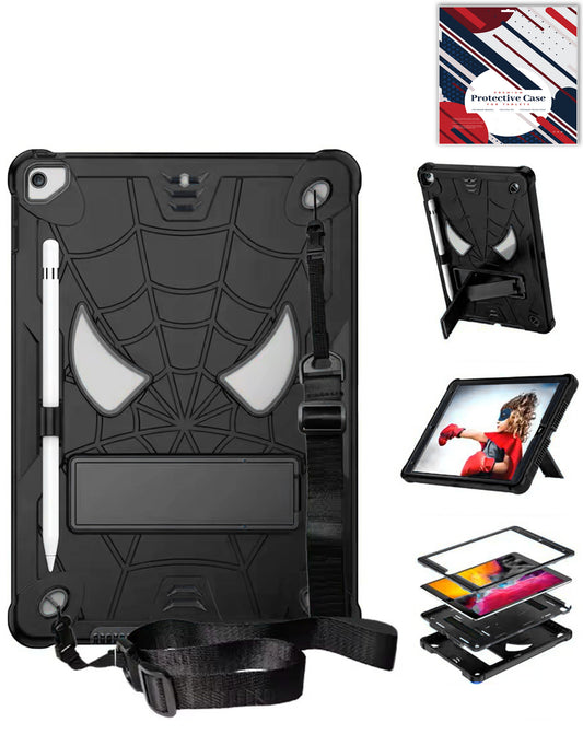 Heavy-Duty Shockproof Kickstand Case for iPad 10.2 7th / 8th / 9th / Air 3 / Pro 10.5 — Black