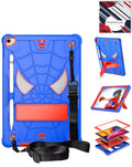 Heavy-Duty Shockproof Kickstand Case for iPad 10.2 7th / 8th / 9th / Air 3 / Pro 10.5 — Blue & Red