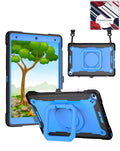 Kickstand Full-Body Case for iPad 10.2 7th / 8th / 9th / Air 3 / Pro 10.5 — Black & Blue